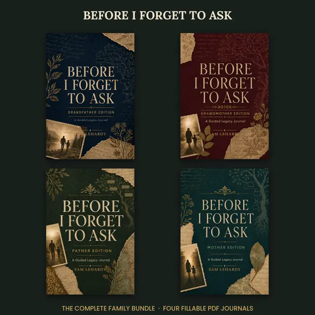 The four Before I Forget to Ask editions